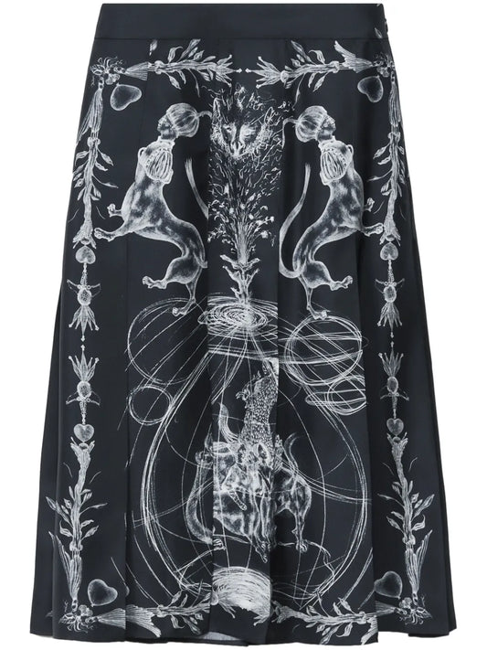 Printed Silk Skirt