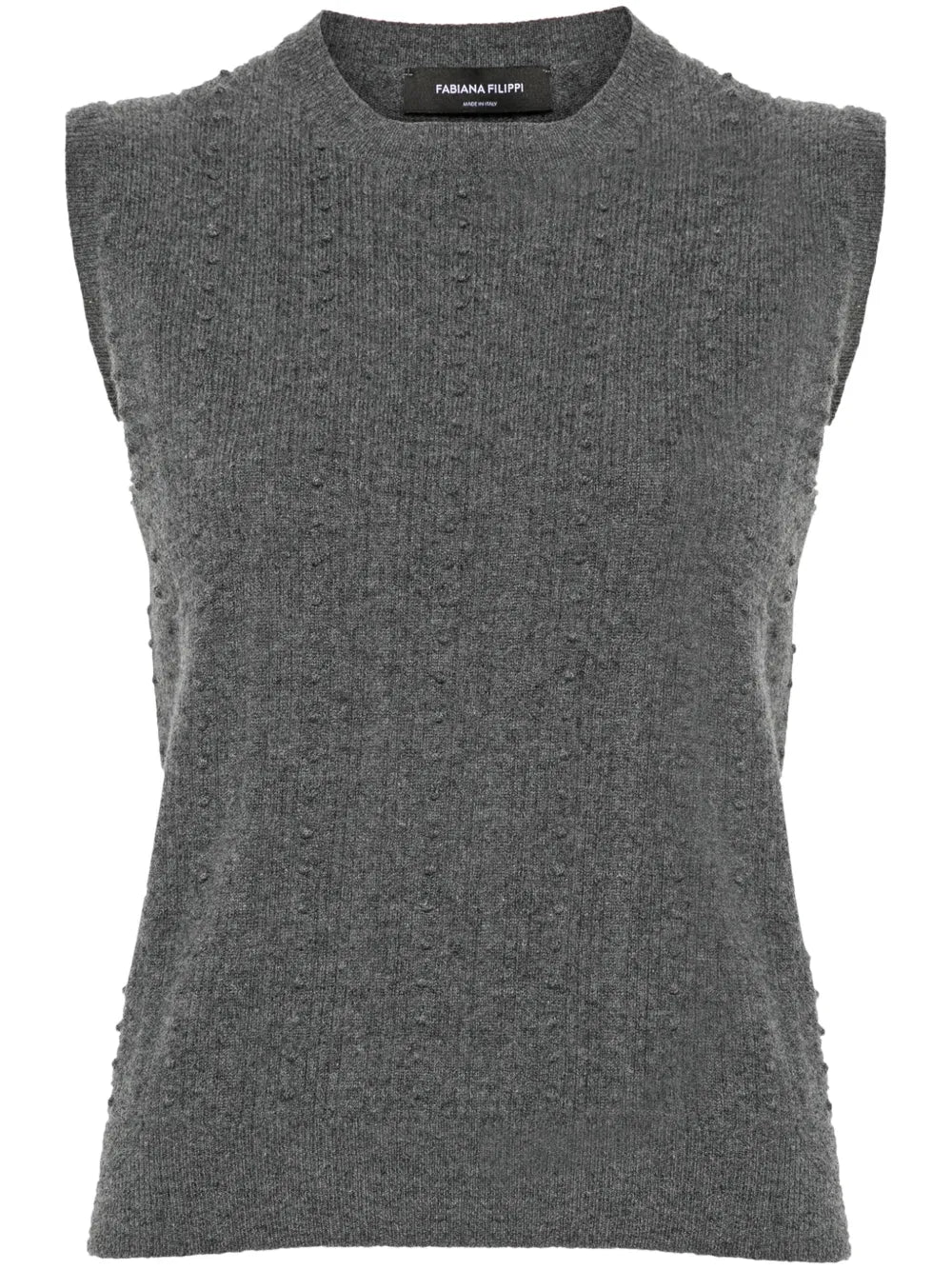 Bubble-Stitch Knitted Vest