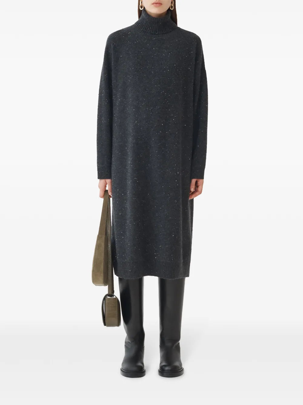 Sequinned Knit Dress