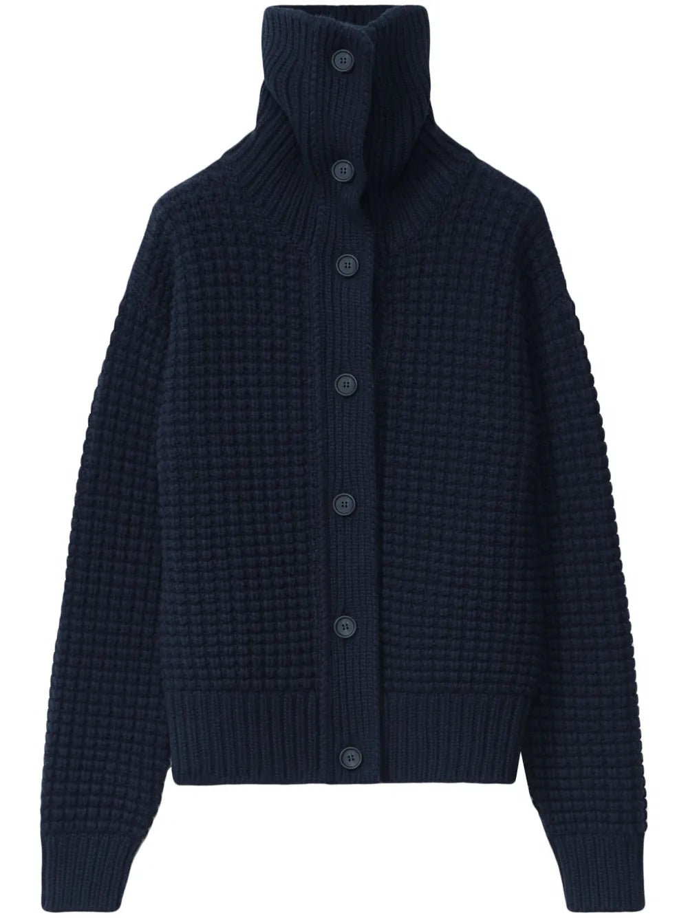 Waffle-Knit Cardigan