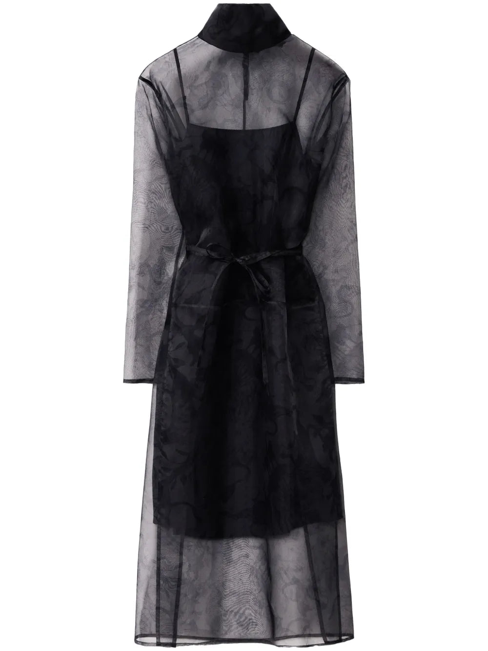 Printed Silk Midi Dress