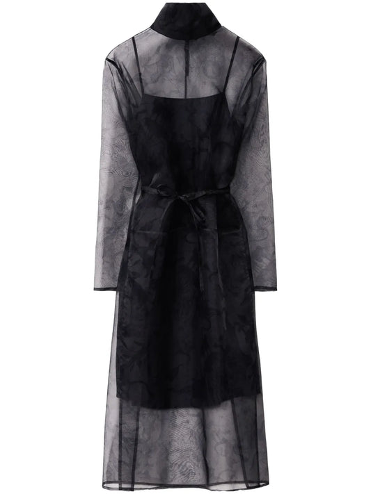 Printed Silk Midi Dress