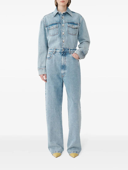 Cotton High-Waisted Jeans