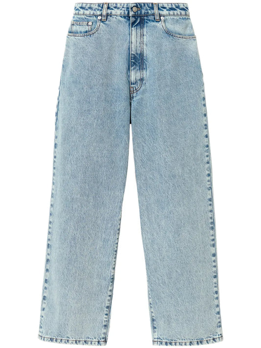 Cotton High-Waisted Jeans