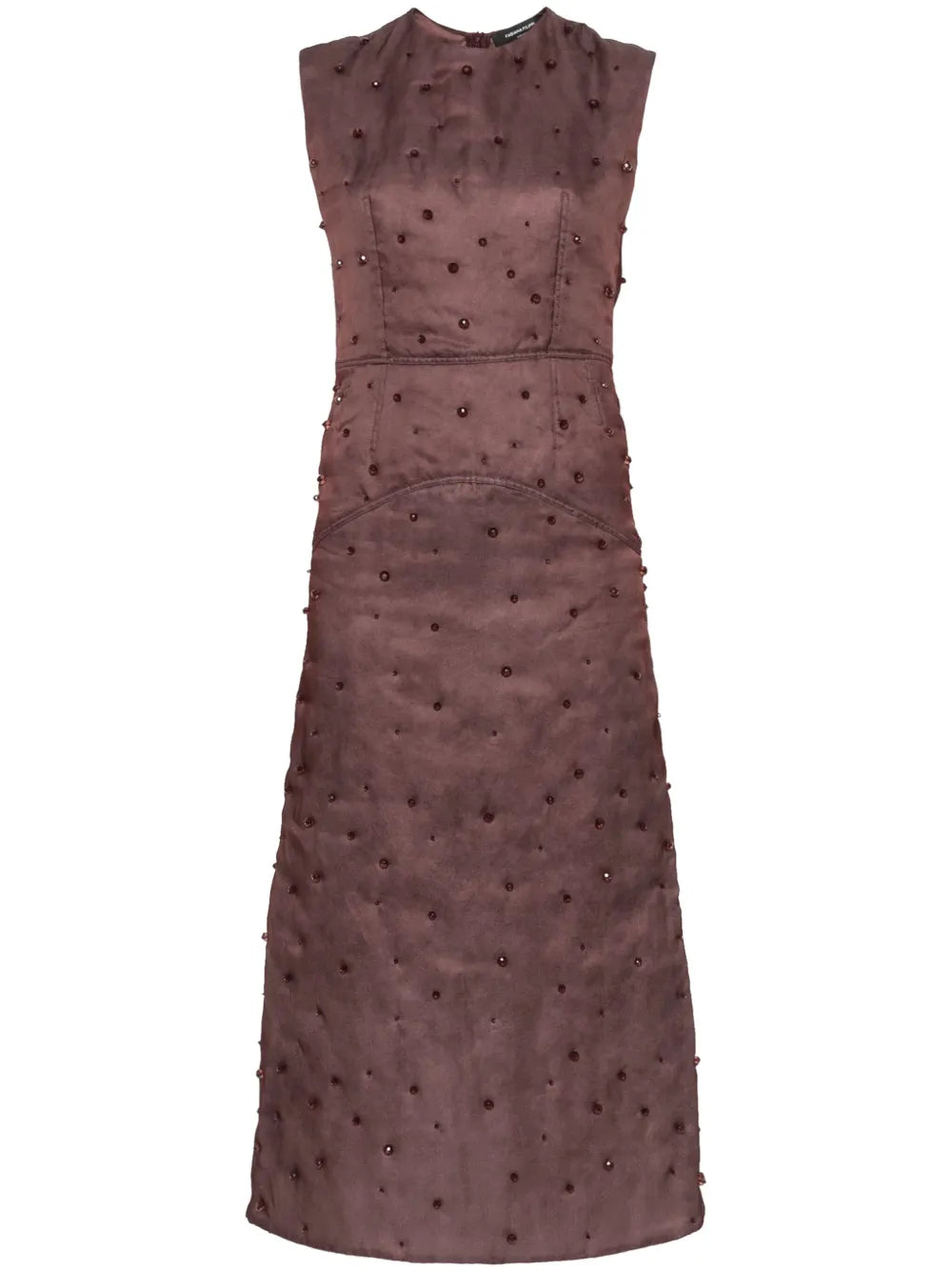 Silk Padded Midi Dress