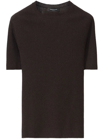 Ribbed-Knit T-Shirt