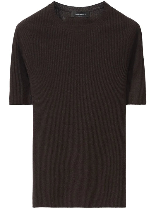 Ribbed-Knit T-Shirt