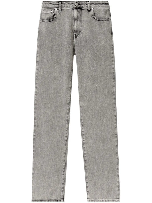 Stretch-Cotton Straight-Leg Jeans