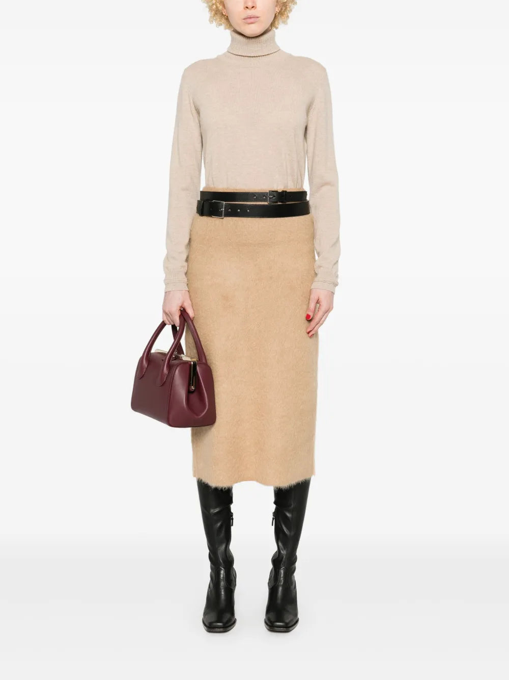 Brushed Mohair Skirt