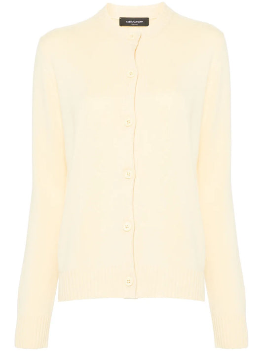 Perforated-Detail Cardigan