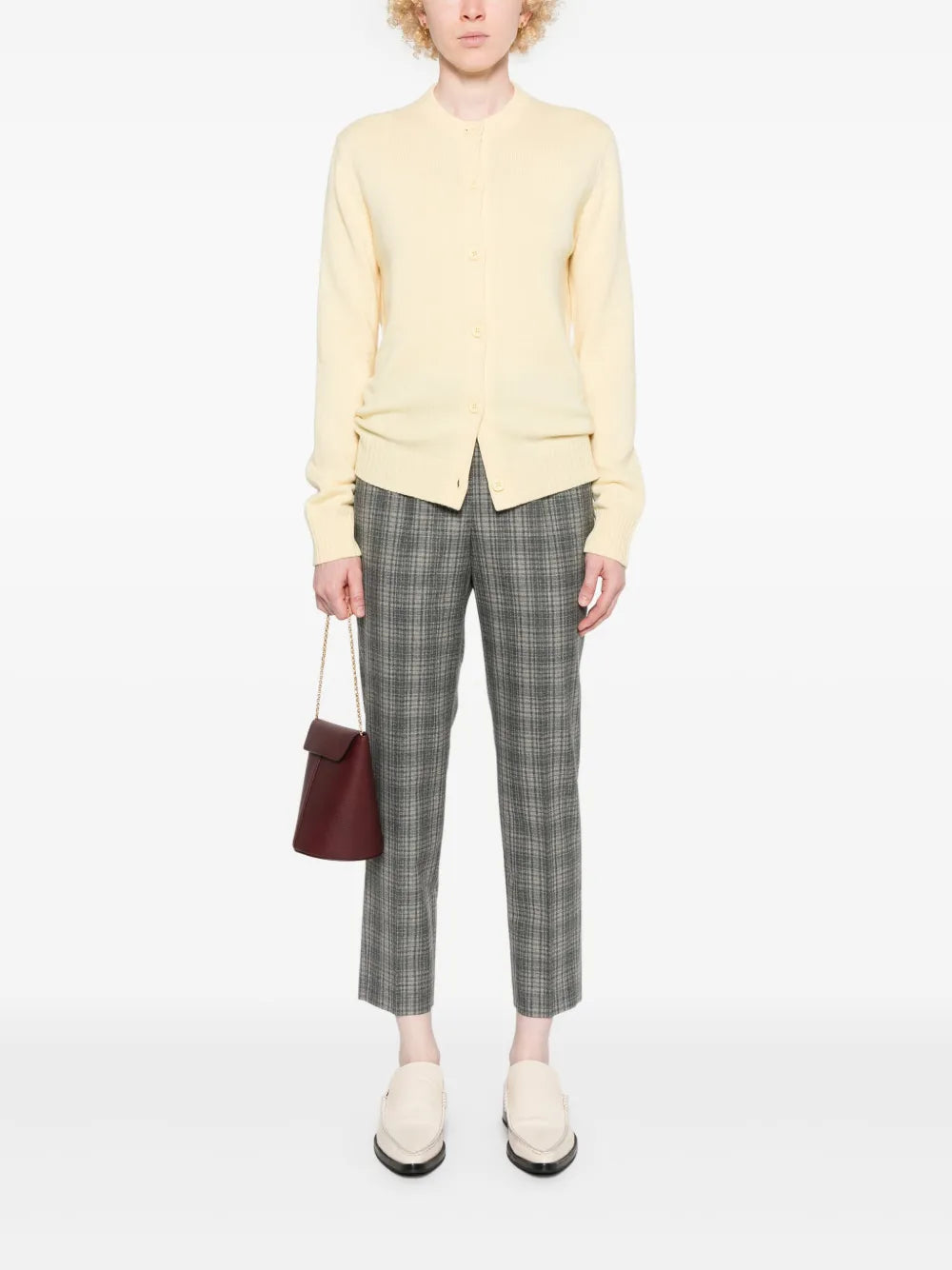Perforated-Detail Cardigan