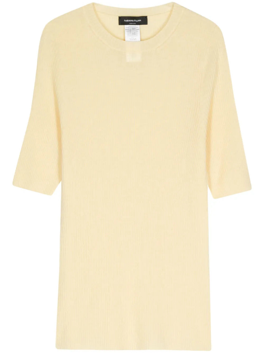 Crew-Neck Ribbed T-Shirt