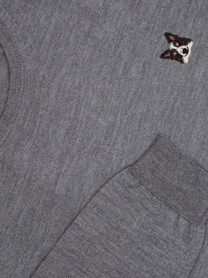 Dog-Appliqué Jumper