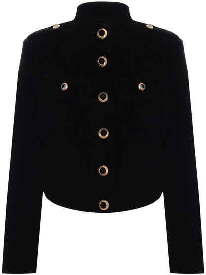 Velvet Cropped Jacket