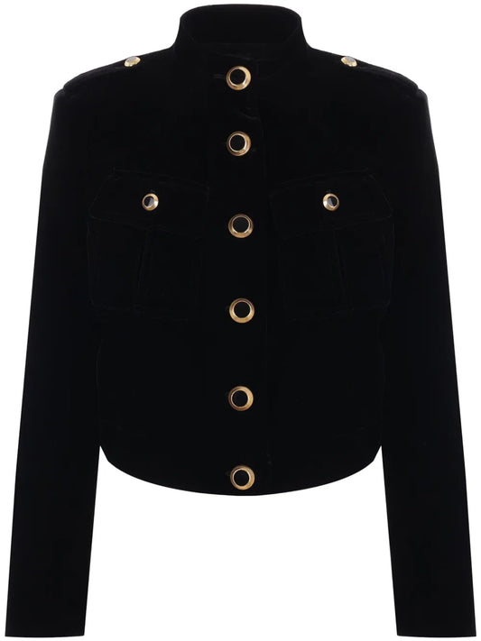 Velvet Cropped Jacket