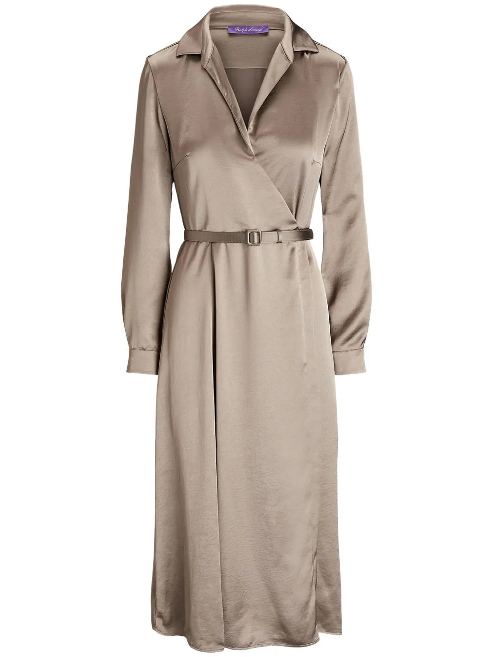 Washed Charmeuse Shirt Dress