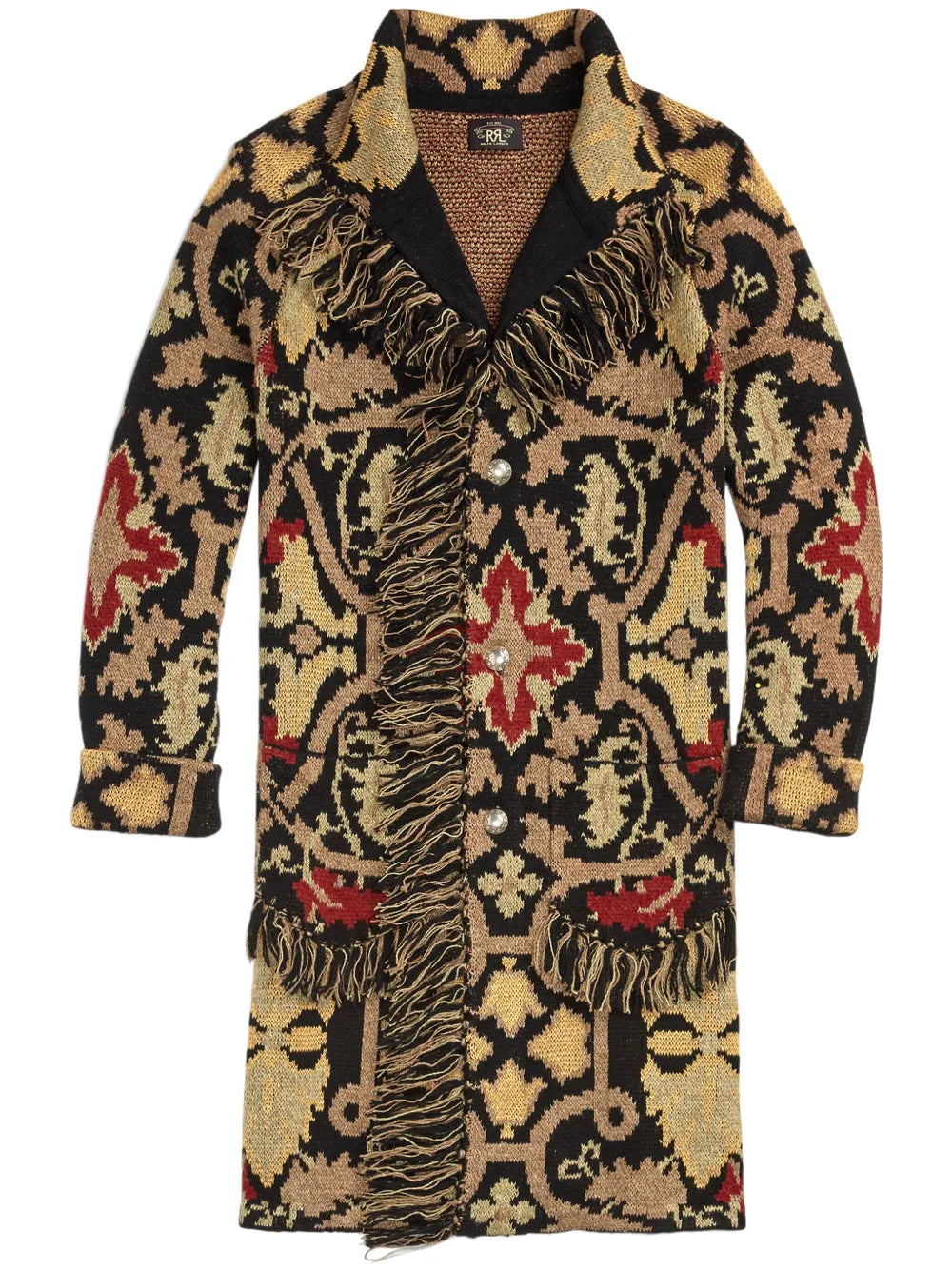 Patterned-Intarsia Cardigan