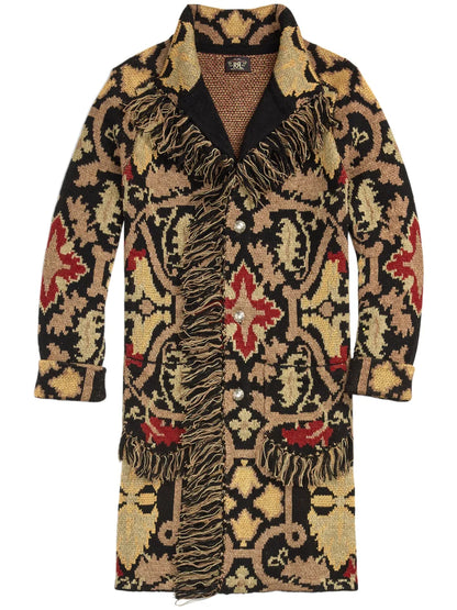 Patterned-Intarsia Cardigan