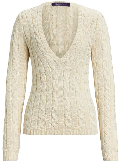 Cable-Knit Silk Jumper