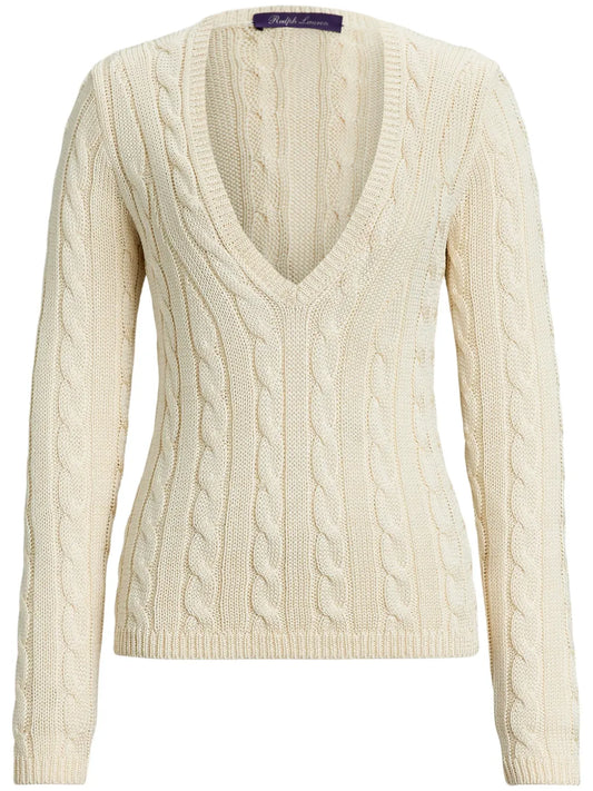 Cable-Knit Silk Jumper