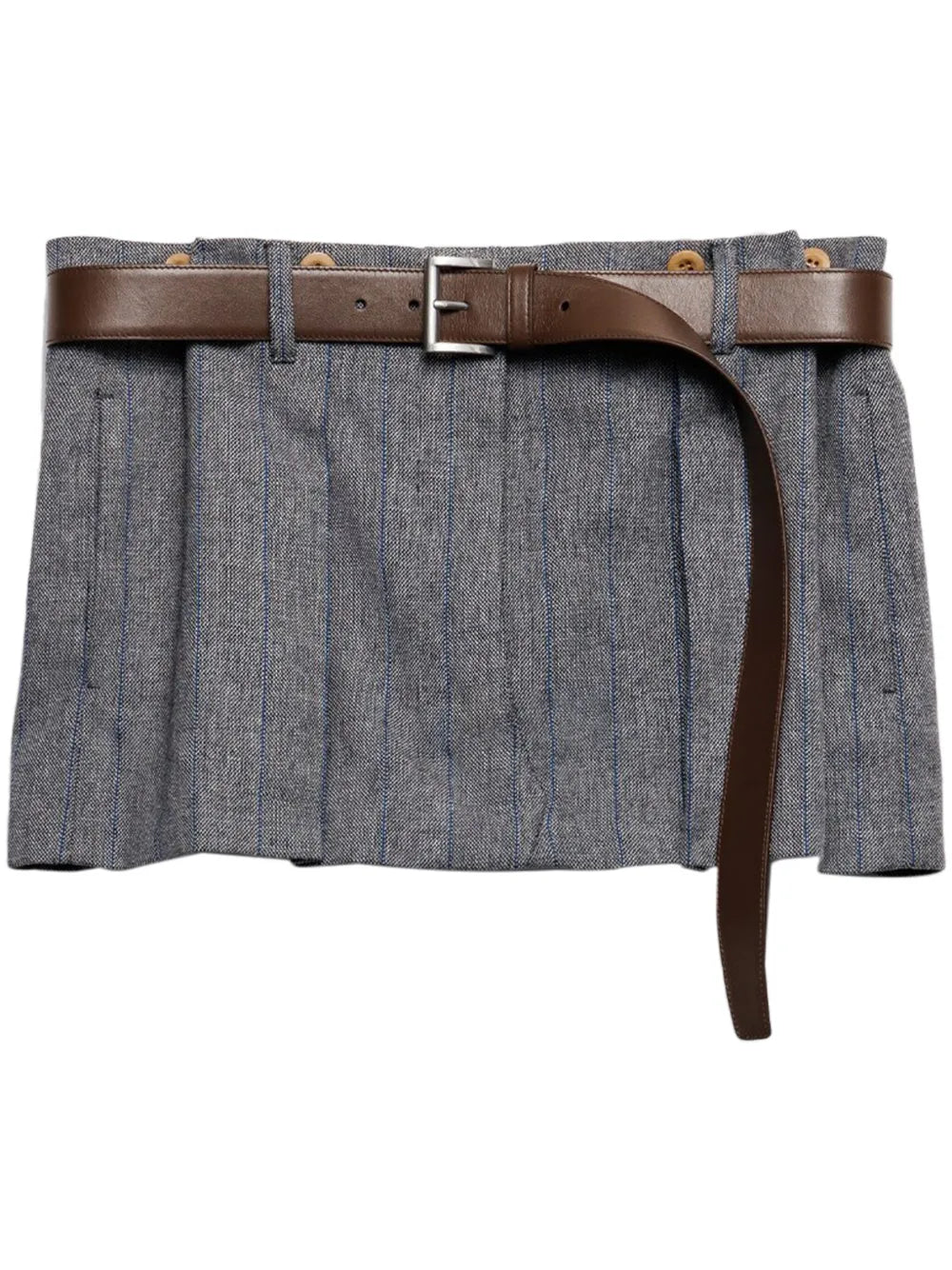 Pinstripe-Print Skirt