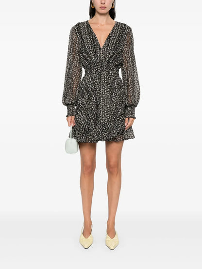 Floral-Print Mini Dress