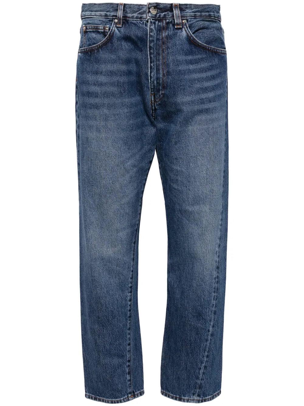 Twisted-Seam Straight-Leg Jeans