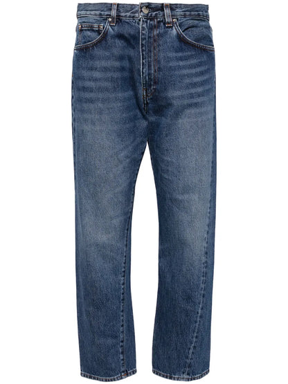 Twisted-Seam Straight-Leg Jeans