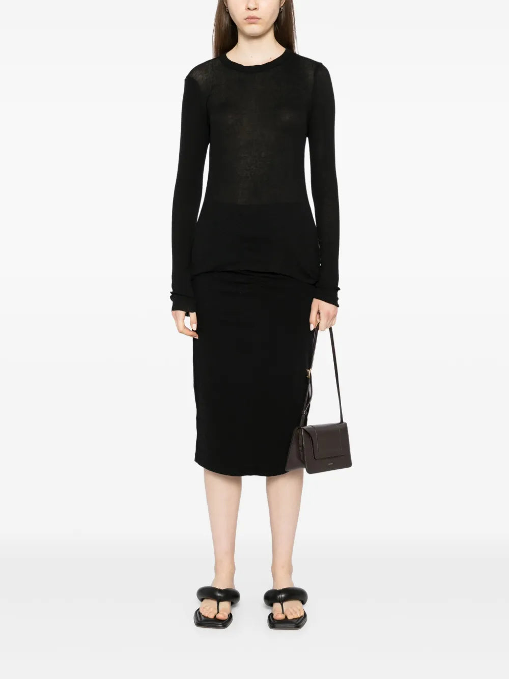 Long-Sleeve Ribbed Sweater