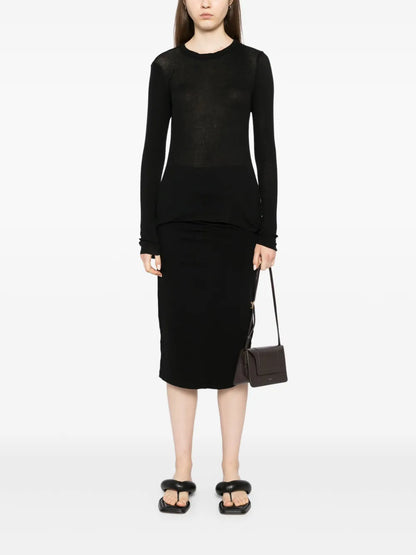 Long-Sleeve Ribbed Sweater