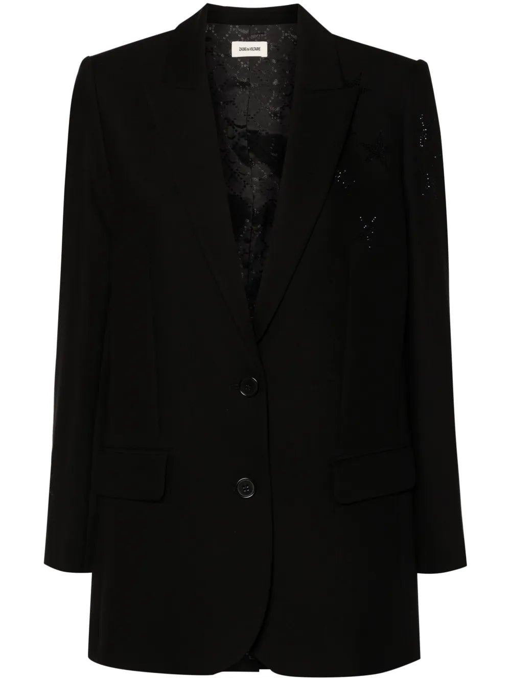 Rhinestone-Embellished Blazer
