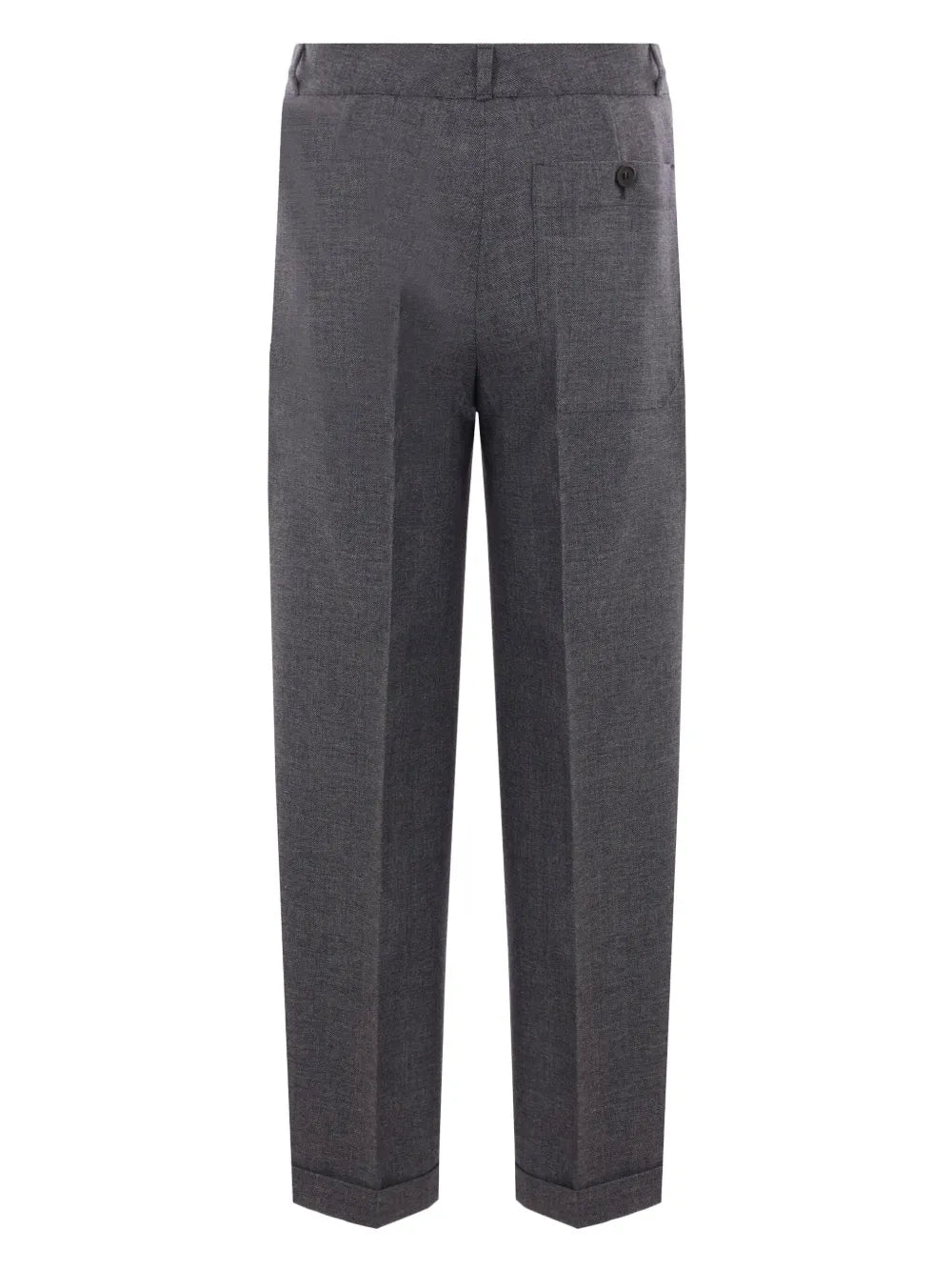Mid-Rise Wool Tailored Trousers