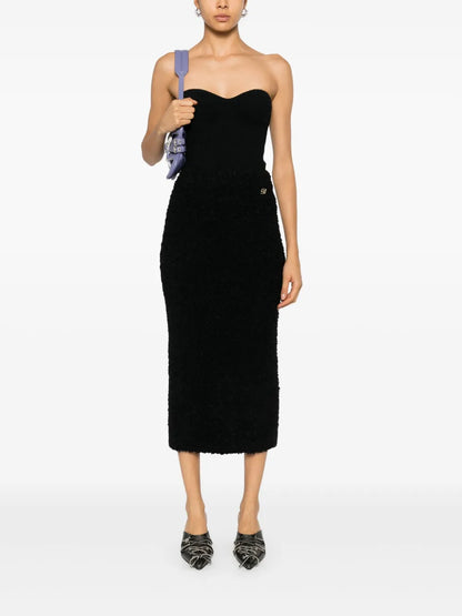 Logo-Plaque Midi Skirt