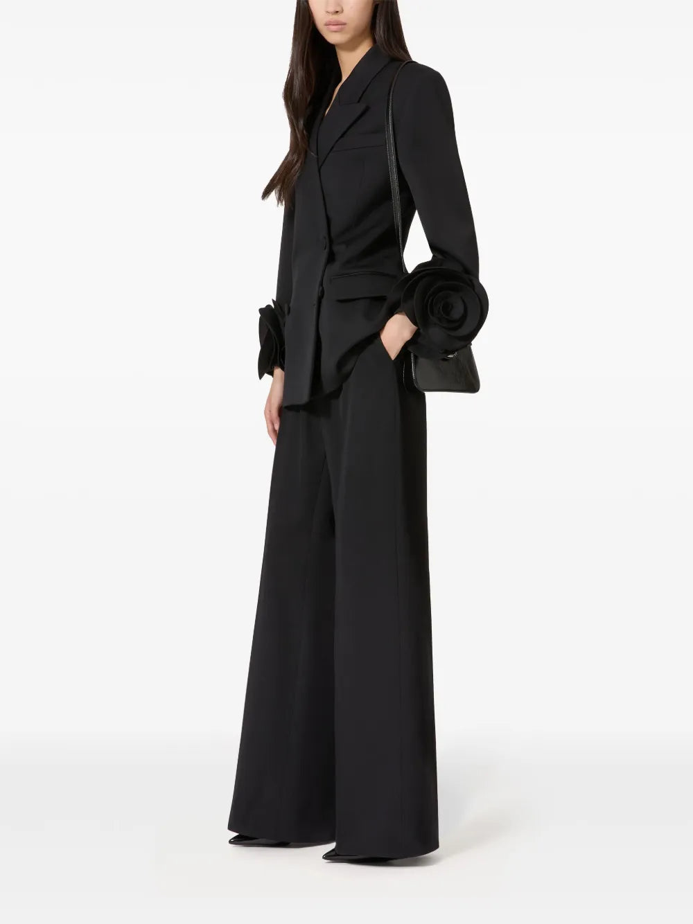 Wide-Leg Tailored Trousers