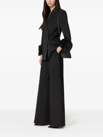 Wide-Leg Tailored Trousers