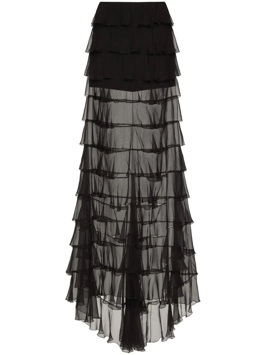 Semi-Sheer Maxi Skirt