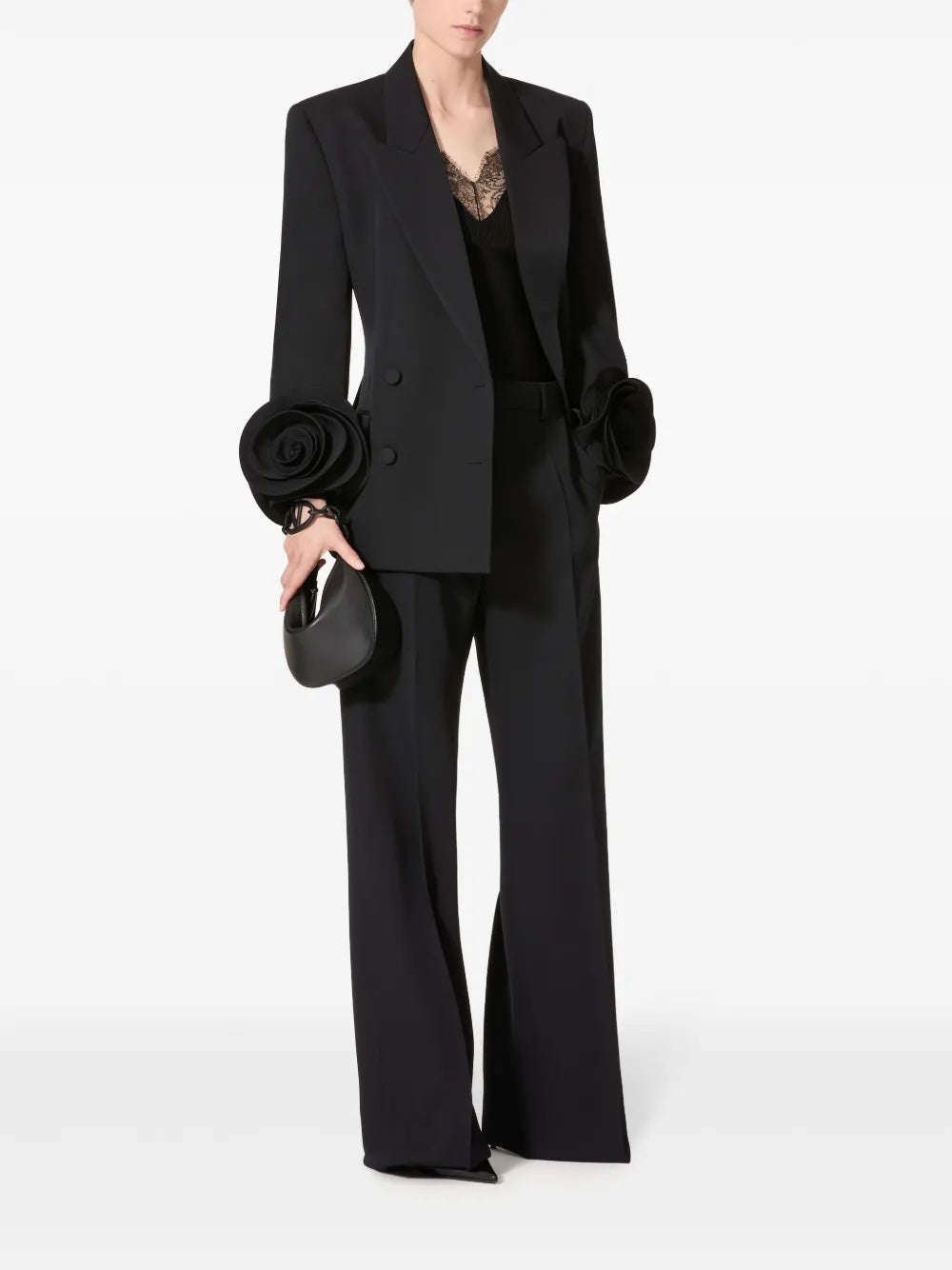 V-Neck Long-Sleeve Knitted Top