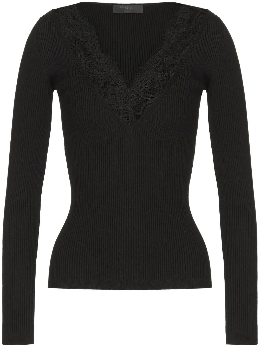 V-Neck Long-Sleeve Knitted Top
