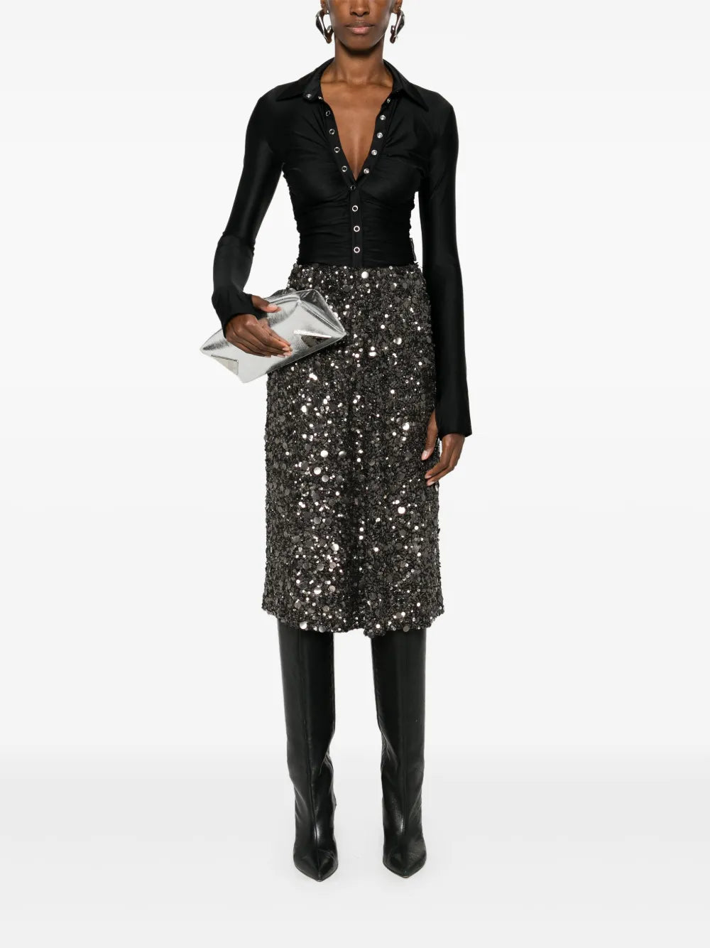 Sequinned Maxi Skirt