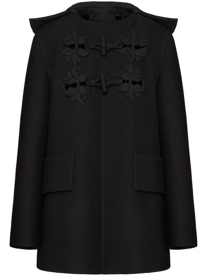 Embroidered Hooded Coat