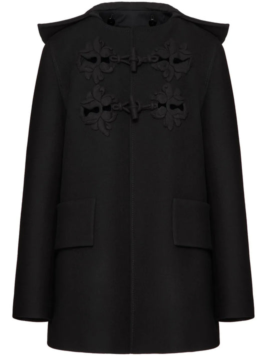 Embroidered Hooded Coat