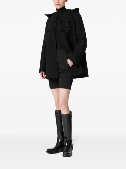 Embroidered Hooded Coat