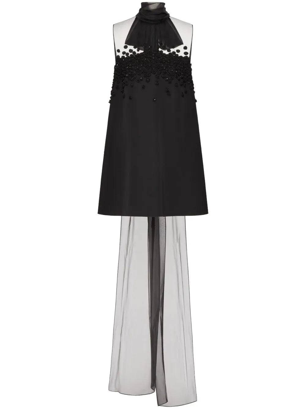 Sequin-Embellished Silk Mini Dress