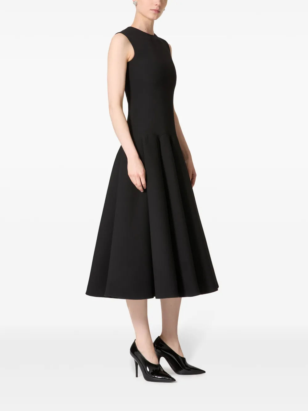 Pleated Virgin Wool Dress