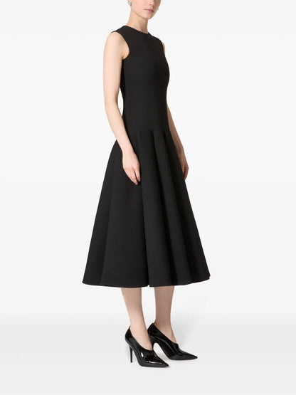 Pleated Virgin Wool Dress