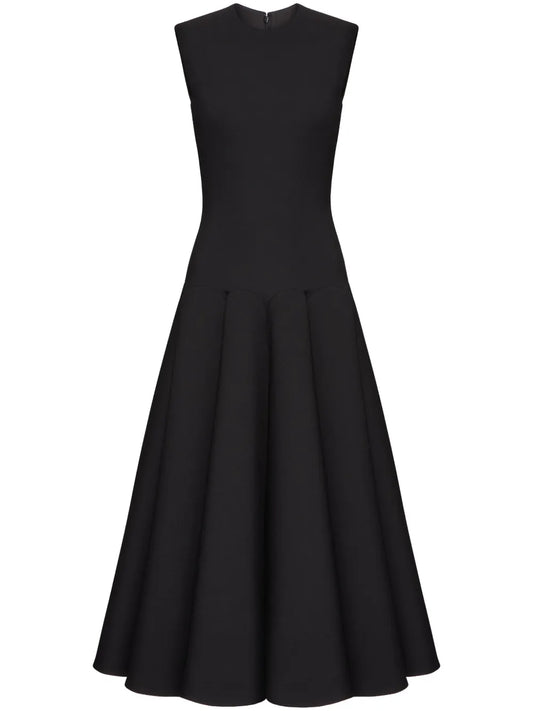 Pleated Virgin Wool Dress