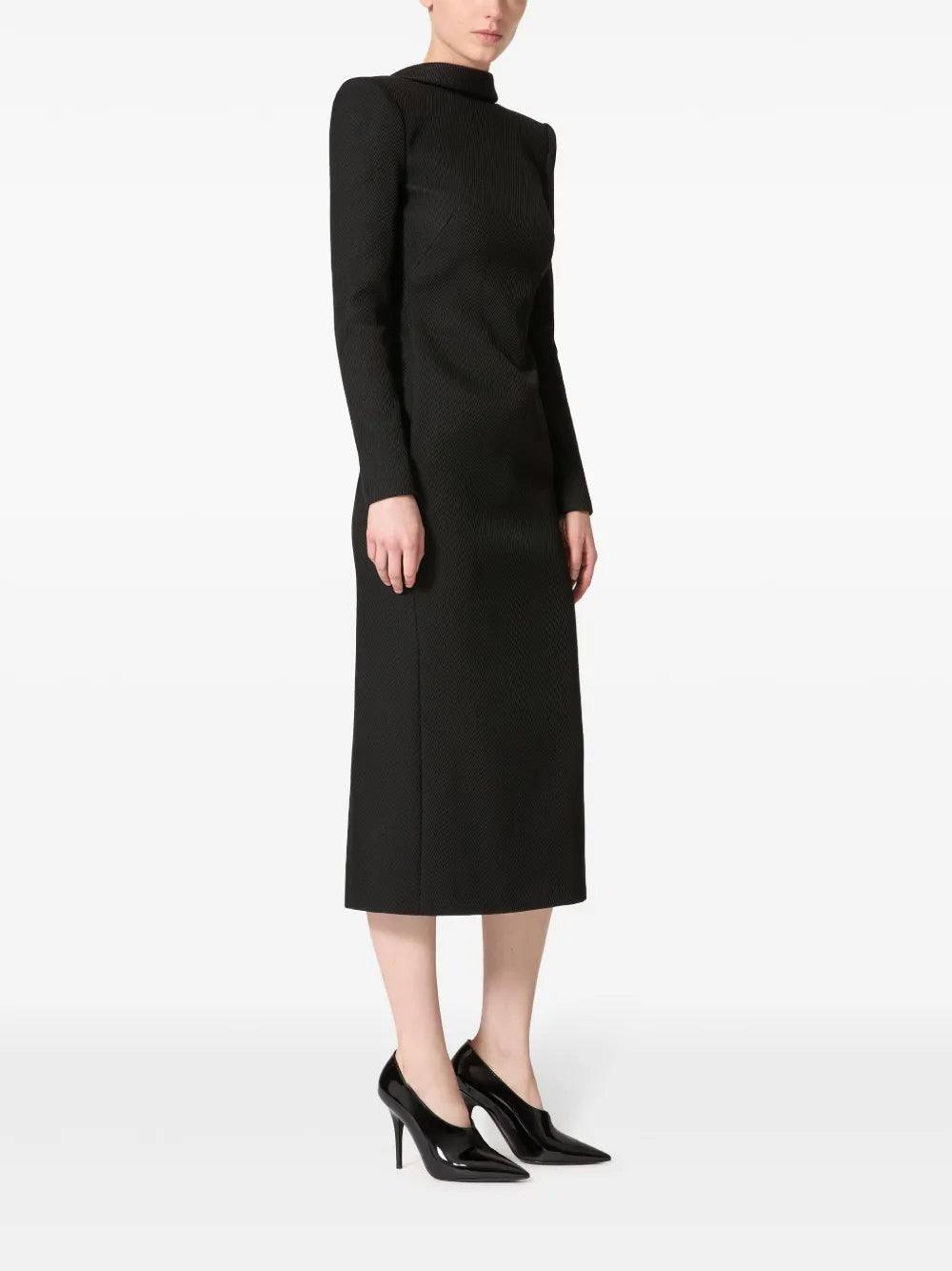 V-Back Midi Dress