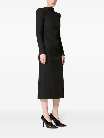 V-Back Midi Dress