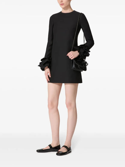 Ruffle-Cuffs Mini Dress