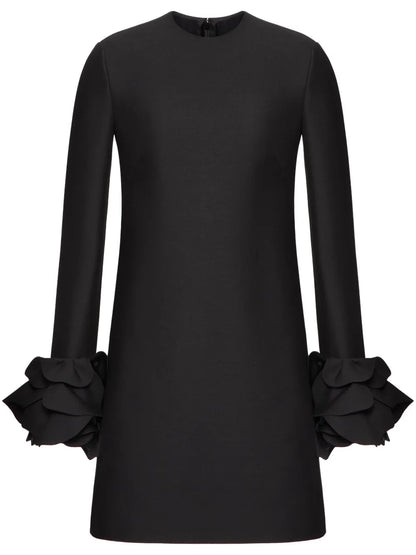 Ruffle-Cuffs Mini Dress